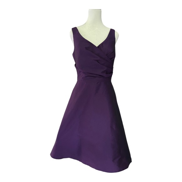Alfred Sung Dress D624 Size 14 Majestic Purple Pocket Prom Cocktail Party Dress - Picture 1 of 13